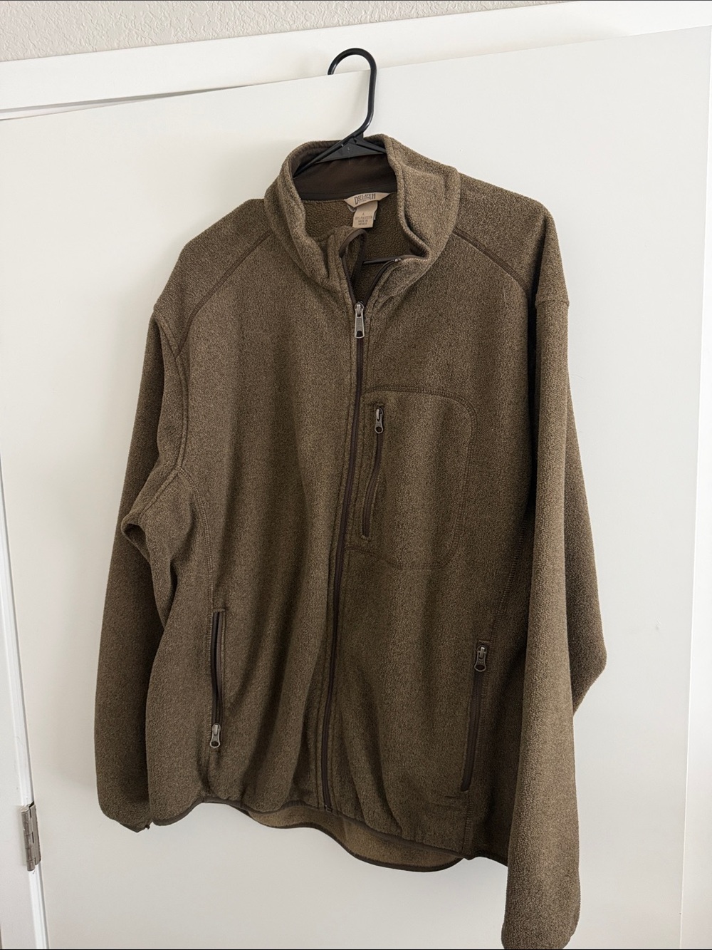 Duluth Trading Co Olive Zip-Up Fleece Jacket